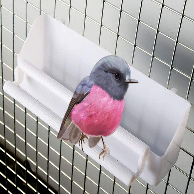 Seneme Bird Feeder/Dispenser for Cage, 4 Pack PP Material, Holds More Feeds, Double Cups Design, Perfect for Small Birds, Accessories Included - Image 3